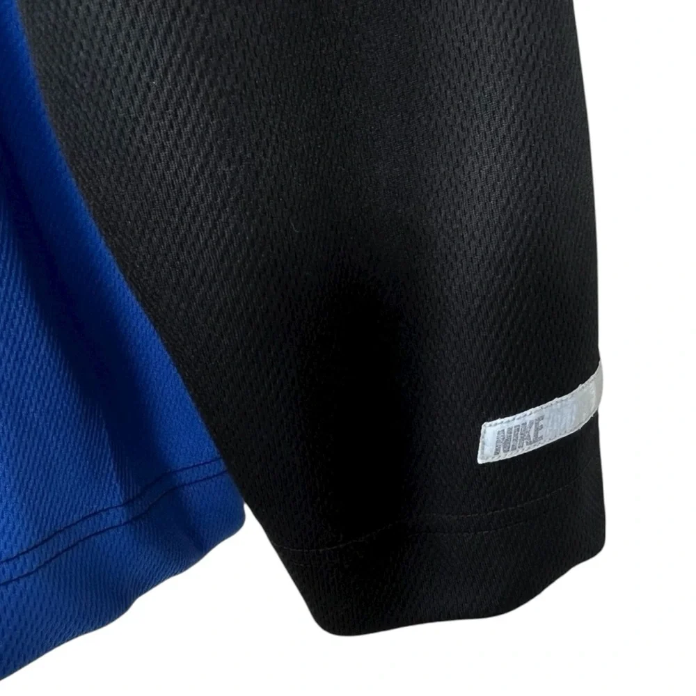 Vintage‎ Y2K Nike Men’s Large Long Sleeve Athletic Shirt Black Blue Gray